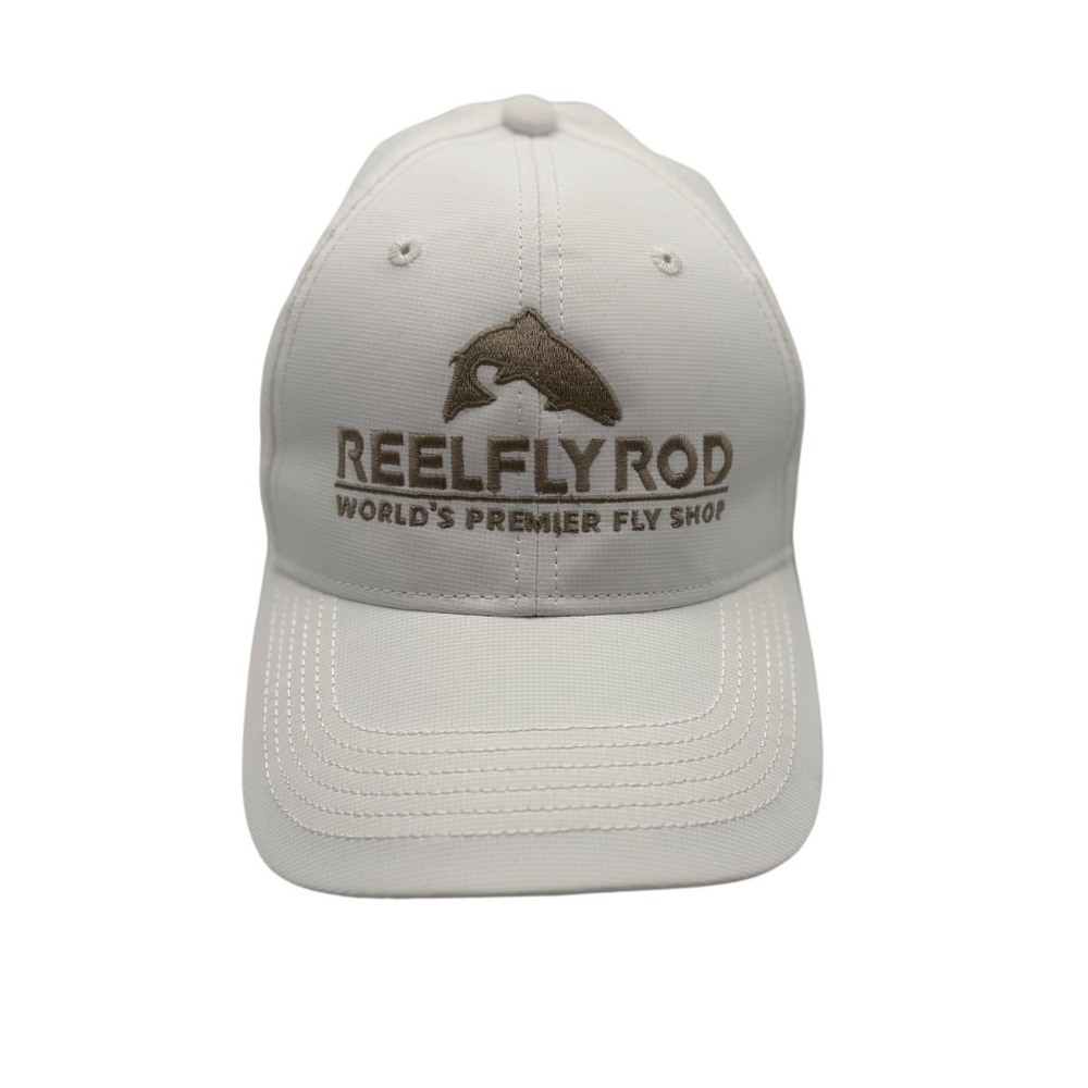 Ouray ReelFlyRod Performance Hat Mens OSFA White New Fly Fishing Cap Sun Protect